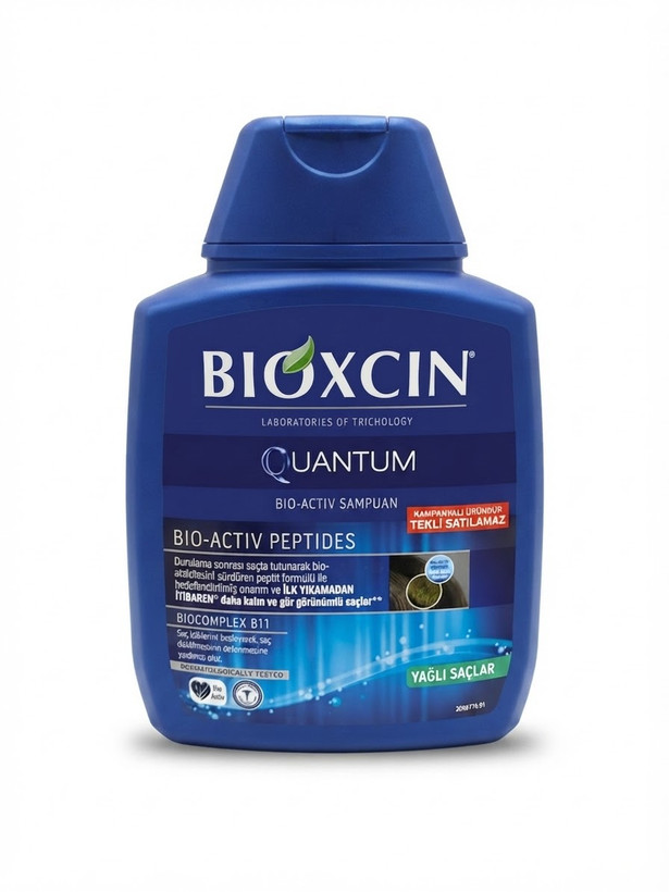 شامپو تقویت کننده و ضد ریزش مو بیوکسین مدل کوانتوم حجم 300 میلیلیتر، مناسب انواع موهای آسیب دیده، چرب، رنگ شده، شکننده، فر و نازک