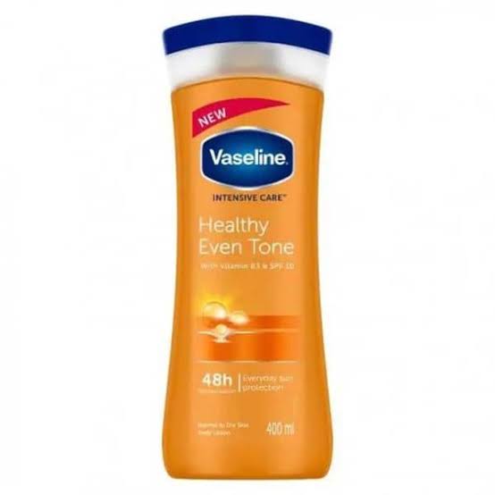 لوسیون بدن نارنجی وازلین Vaseline مدل Healthy Even Tone حجم 400 میلی لیتر